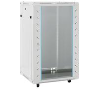 vidaXL Coffret de réseau 18U 19" IP20 Gris 60x60x100 cm, Coffret de réseau sur Pied, Armoire de données, Support de réseau
