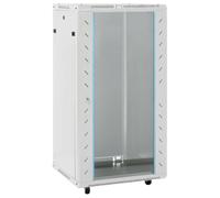 vidaXL Coffret de réseau 22U 19" IP20 Gris 60x60x120 cm, Coffret de réseau sur Pied, Armoire de données, Support de réseau