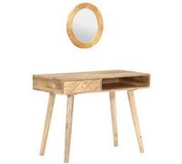 Coiffeuse 100x50x76 Cm Bois De Manguier Solide - Vidaxl Marron