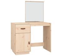 vidaXL Coiffeuse 95x50x134 cm Bois de pin massif Marron