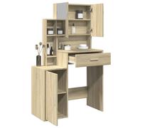 Vidaxl Coiffeuse Avec Armoire Chêne Sonoma 80x35x132 Cm