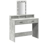 vidaXL Coiffeuse avec rangement Gris 100 x 41 x 140 cm Bois composite