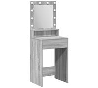 vidaXL Coiffeuse avec éclairage LED gris Sonoma - 50x41x135 cm