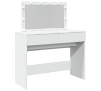 Vidaxl Coiffeuse Avec Led Blanc 100x40x120 Cm Blanc