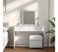 Vidaxl Coiffeuse Avec Led Blanc 100x40x130 Cm Blanc