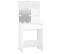 vidaXL Coiffeuse 808828 avec LED et miroir Meuble de rangement pour chambre
