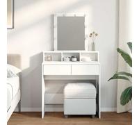 Vidaxl Coiffeuse Avec Led Blanc 80x41x144,5 Cm Multicolore