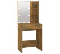 Vidaxl Coiffeuse Avec Led Chêne Fumé 60x40x140 Cm