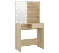 vidaXL Coiffeuse avec LED chêne Sonoma 74,5x40x141cm Bois d'ingénierie