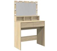 vidaXL Coiffeuse avec LED Chêne Sonoma 80x41x134,5 cm