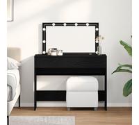 Vidaxl Coiffeuse Avec Led En Chêne Noir 100x40x120 Cm Noir