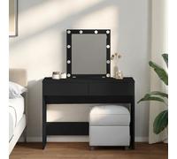 Vidaxl Coiffeuse Avec Led Noir 100x40x130 Cm Noir