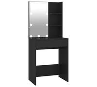vidaXL Coiffeuse avec LED Noir 60x40x140 cm