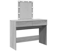 vidaXL Coiffeuse LED Sonoma gris 100x40x130 cm – Table de maquillage 848197