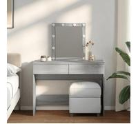 vidaXL Coiffeuse avec LED sonoma gris 100x40x130 cm, table de maquillage, coiffeuse de chambre à coucher, coiffeuse avec 848197