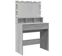 Vidaxl Coiffeuse Avec Led Sonoma Gris 80x41x134,5 Cm Multicolore