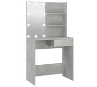 Kaptafel Met Led-Verlichting 74,5X40X141 Cm Betongrijs