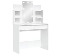 vidaXL Coiffeuse avec lumières LED blanc 96x40x142 cm