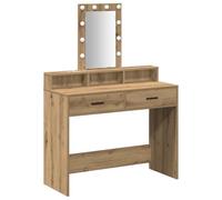 Coiffeuse Vidaxl Avec Lumières Led Chêne Artisan 100x41x140 Cm