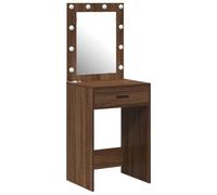 vidaXL Coiffeuse avec lumières LED Chêne Marron 50x41x135 cm