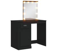 Vidaxl Coiffeuse Avec Lumières Led Noir 90x42x132,5cm Multicolore