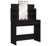 Vidaxl Coiffeuse Avec Lumières Led Noir 96x40x142 Cm Noir