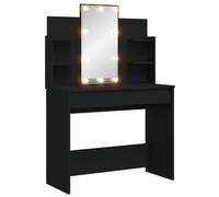 Vidaxl Coiffeuse Avec Lumi¿¿Res Led Noir 96x40x142 Cm Noir