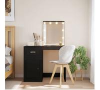 vidaXL Coiffeuse avec Lumières LED, Table de Maquillage avec Miroir et Tiroir, Table Cosmétique avec Compartiment, Meuble de 834971