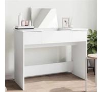 vidaXL Coiffeuse avec miroir – Table de maquillage 100x45x76 cm Blanc