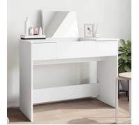 vidaXL Coiffeuse avec miroir blanc 100x45x76 cm, table de maquillage, table à bijoux, coiffeuse avec miroir, coiffeuse de 840695