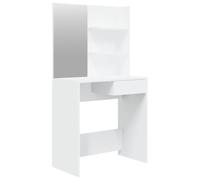 Vidaxl Coiffeuse Avec Miroir Blanc 74,5x40x141 Cm Multicolore