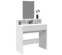 Vidaxl Coiffeuse Avec Miroir Blanc 80x41x144,5 Cm Multicolore