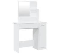 vidaXL Coiffeuse avec miroir Blanc 86,5x35x136 cm 802957