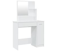 Vidaxl Coiffeuse Avec Miroir Blanc Brillant 86,5x35x136 Cm Multicolore