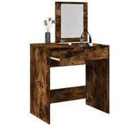 vidaXL Coiffeuse avec miroir chêne fumé 73x46,5x120 cm848224 Chêne fumé G