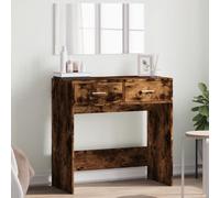 Vidaxl Coiffeuse Avec Miroir Chêne Fumé 80x39x80 Cm