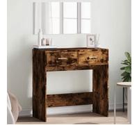 Coiffeuse avec miroir chêne fumé 80x39x80 cm, table de maquillage, table à bijoux, coiffeuse avec miroir, coiffeuse 840706