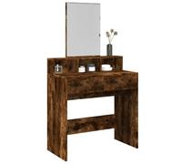 Vidaxl Coiffeuse Avec Miroir Chêne Fumé 80x41x144,5 Cm Multicolore