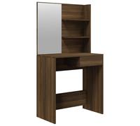 vidaXL Coiffeuse avec miroir Chêne marron 74,5x40x141 cm