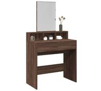 Coiffeuse avec miroir chêne marron 80x41x144,5 cm, table de maquillage, coiffeuse de chambre à coucher, coiffeuse avec miroir