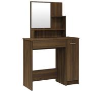 Vidaxl Coiffeuse Avec Miroir Chêne Marron 86,5x35x136 Cm Multicolore