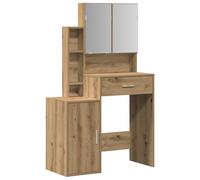 Coiffeuse Vidaxl Avec Miroir Et Led En Chêne Artisan Bois D'ingénierie