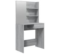 vidaXL Coiffeuse avec miroir Sonoma gris 74,5x40x141 cm