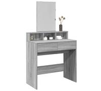 Vidaxl Coiffeuse Avec Miroir Sonoma Gris 80x41x144,5 Cm Multicolore