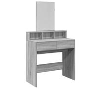 vidaXL Coiffeuse avec Miroir Sonoma Gris 80x41x144,5 cm, Table de Maquillage, Coiffeuse de Chambre à Coucher, Coiffeuse avec Miroir