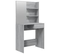 vidaXL Coiffeuse avec Miroir Table Cosmétique Coiffeuse de Maquillage Table à Bijoux Chambre à Coucher Intérieur Sonoma Gris 74,5x40x141 cm