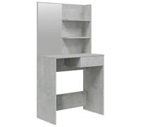 vidaXL Coiffeuse avec Miroir Gris béton 74,5x40x141 cm