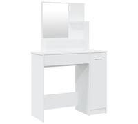 vidaXL Coiffeuse avec miroir blanc 86,5x35x136 cm 802957