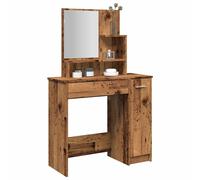 vidaXL Coiffeuse avec miroir vieux bois 86,5x35x136 cm