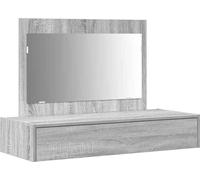 vidaXL Coiffeuse avec tiroirs Gris 100 x 40 x 70 cm Bois composite